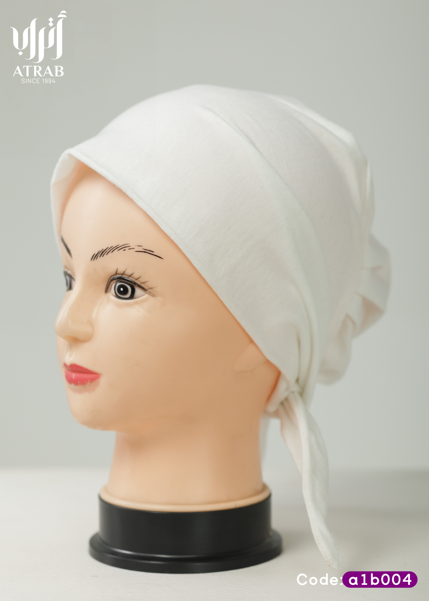 Off White lace up bonnet without sewing