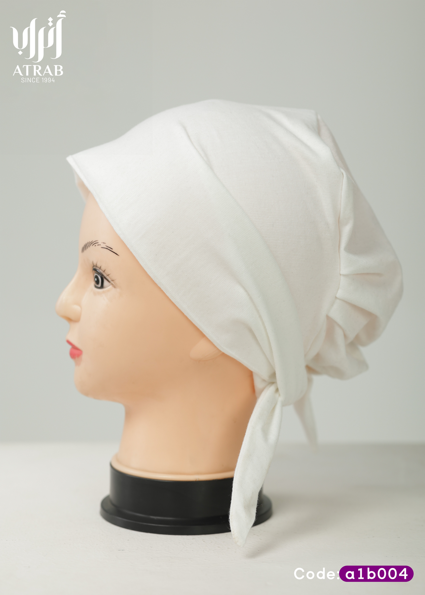 Off White lace up bonnet without sewing